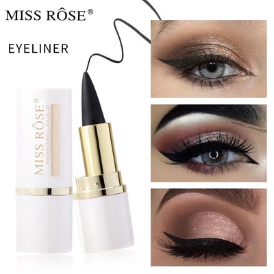 Cool Black Matte 24Hour Waterproof Eyeliner Gel Stick Quick Dry Eye Liner Pencil