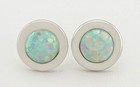 GENUINE 1.26 Cts OPAL STUD EARRING .925 STERLING SILVER - New With Tag — photo 4