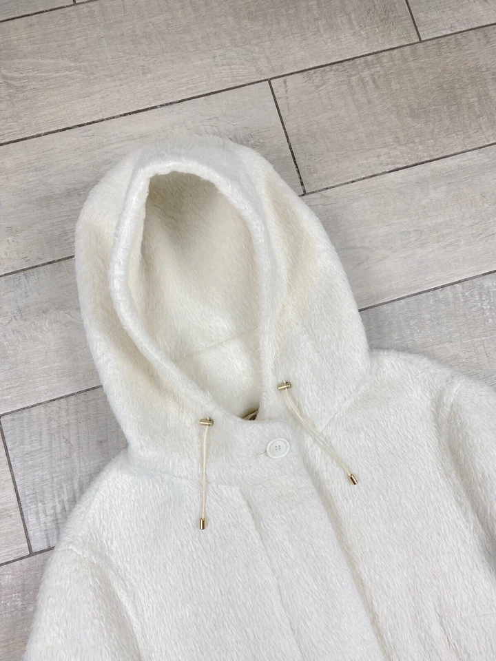 Akris Switzerland Alpaca Wool Size 8-10 Coat Hoodie - Image 2 of 4