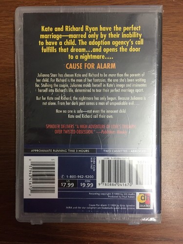 Cause for Alarm by Erica Spindler (1999, Two Cassettes, Abridged) Brand new! - Foto 2 di 2