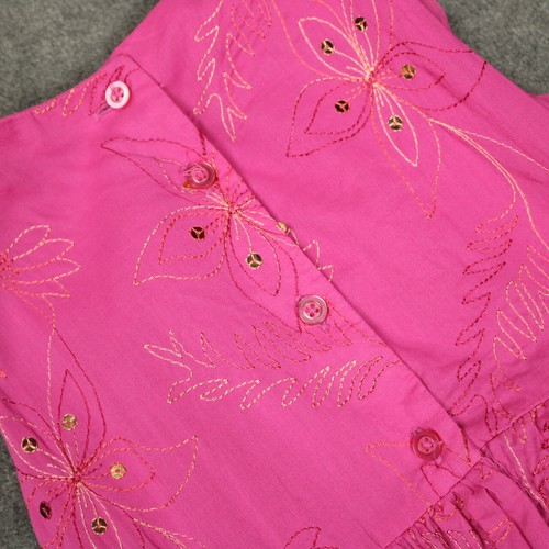 Marmellata Floral Embroidered Sequined Pink Fairy Easter Party Dress Girls' 6 - Picture 8 of 15