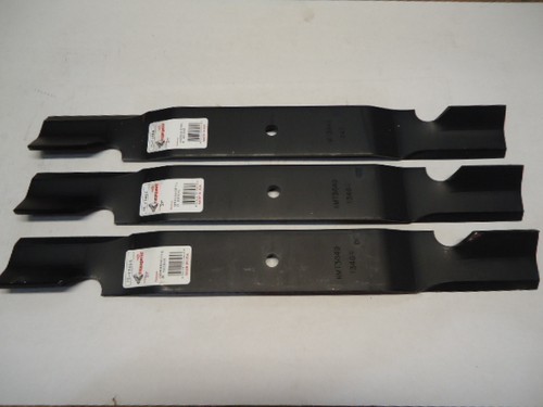 3 Pack HD Hi Lift Blades for Grasshopper 61" 320245 320247 320246 21" USA MADE - 第 1/5 張圖片