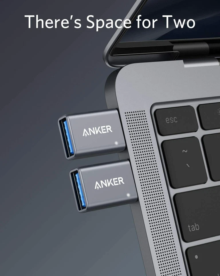 2 Pack Anker Type C Adapter USB-C to USB 3.0 Female Port Converter for MacBook - Image 2 of 4