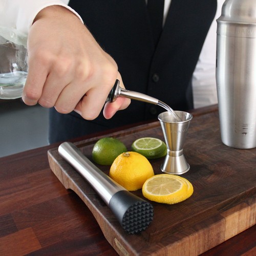 BARVIVO Professional Cocktail Shaker Set - Includes Double Jigger and Two Liquor - Picture 3 of 7