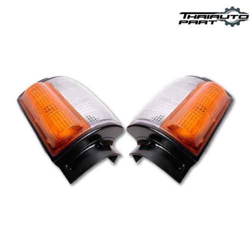 For 1984-88 Toyota Hilux Pickup Ln50 Mk2 Rn Yn56 Corner Light Lamp Pair Black - Bild 4 von 6