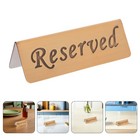 2 Pcs Stainless Steel Reserved Signs Color for Hotel Restaurant Tables