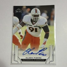 Leaf 2015 Draft Authentic Signature Olsen Pierre Miami Hurricanes Auto BA-OP1