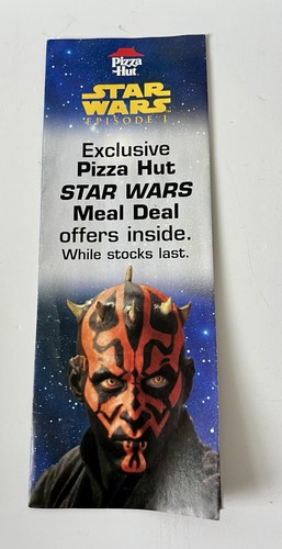 RARE 1999 STAR WARS EPISODE 1 - PIZZA HUT - UK MENU