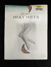 JCPenny Sheer Caress Silky Sheer Pantyhose SHORT Sand 43 Control Top Sheer Toe