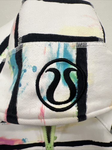 Lululemon Scuba Hoodie Watercolor Size 8 Hooded Full Zip Yoga Jacket - Picture 3 of 8
