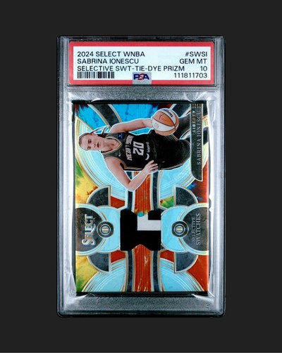 2024 Panini Select WNBA Sabrina Ionescu Tie-Dye Swatch 23/25 PSA 10 POP 2