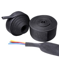 Heat Shrink Braided Wire Conduit 2:1 Ratio Flexible Wear-Resistant Sleeve Lot