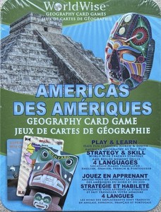 World Wise Geography Card Game Americas Edition - NEW Tin Sealed In Plastic