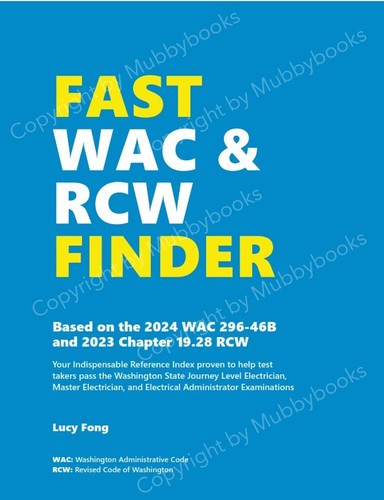 Fast WAC RCW Finder-2025 ed.-Keyword Index WA State Electrical Exam-AUTHENTIC - Picture 1 of 4