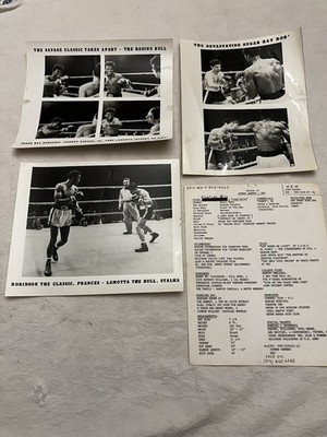 Raging Bull 1980 Original Boxing Stills + Johnny Barnes Resume Lot