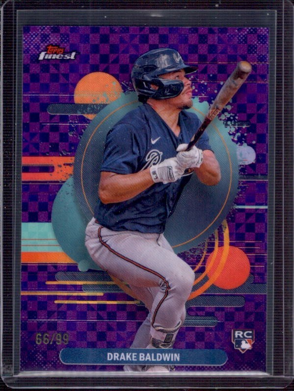 DRAKE BALDWIN 2025 Topps Finest #183 Purple Checkerboard Refractor RC #66/99