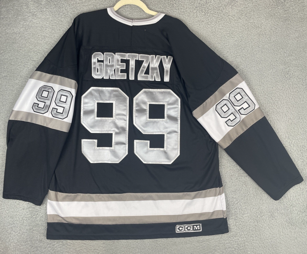 CCM NHL 90’s NYR No99 グレッキー ホッケーシャツ 紺 M CCM Vintage Hockey Jersey Wayne Gretzky #99 Los Angeles Kings Mens