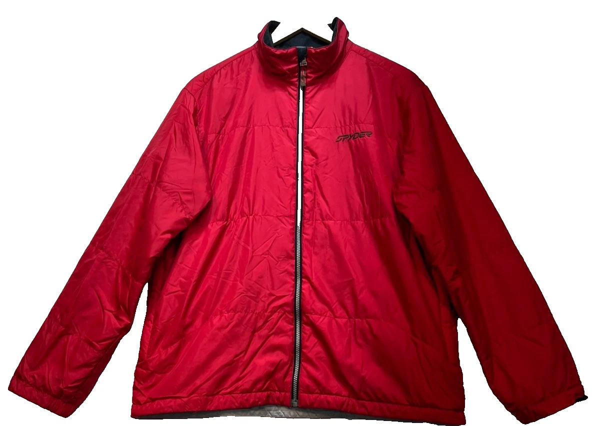Spyder Rebel Mens Insulator Lightweight Zip Up Jacket Long Sleeve Size L Red
