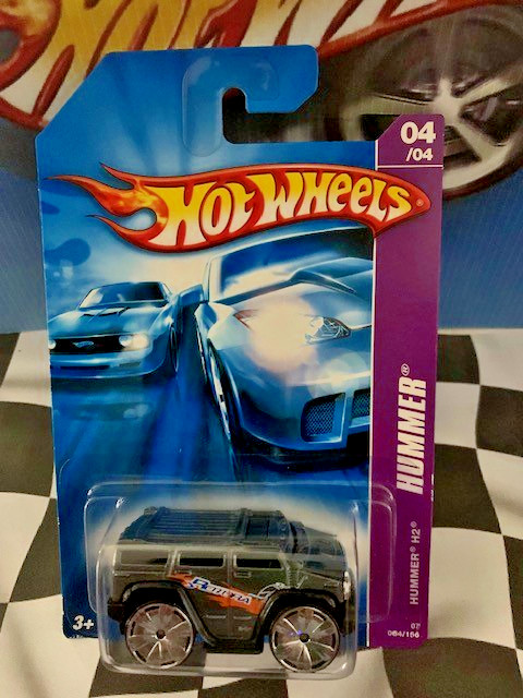 Hot Wheels 2007 Hummer 4/4 064 Hummer H2 GREY BLING