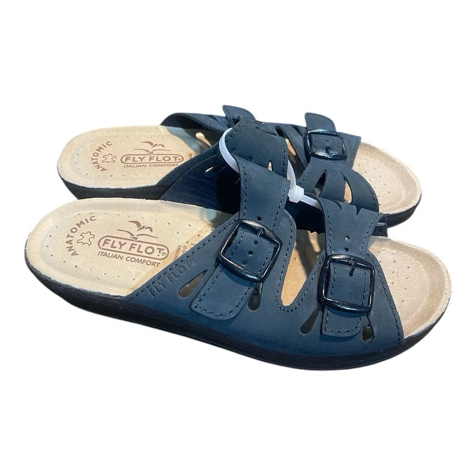 Sandalias FLY FLOT Vera Azul Marino Cuero Anatómico Stappy Talla 6 EU 37 Foto 2 de 4