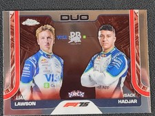 2025 F1 Topps Chrome Duo Isack Hadjar Liam Lawson Racing Bull #169 RC Rookie