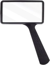 Large Rectangular Handheld Magnifying Glass，3X Magnification，2''x4''inches E 