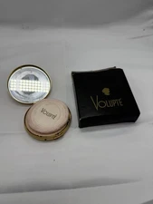 Vintage Novelty Powder Compact by VOLUPTE w BOX Antique NOS