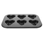 6 Hole Cake Mold Heart Shape Ovenware Baking Pan Baking Tray cupcake maker
