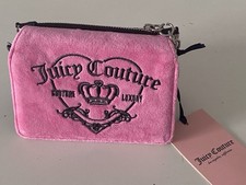 JUICY COUTURE GIRLIE ROYALTY Double Sided Trifold Wallet Love Potion Pink NEW