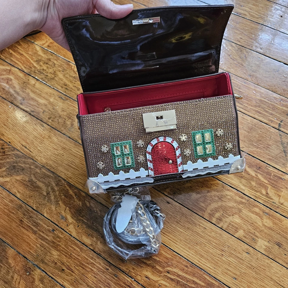 ALDO Christmas Gingerbread House Top Handle Crossbody NWT Novelty Rare Limited - Image 4 of 4