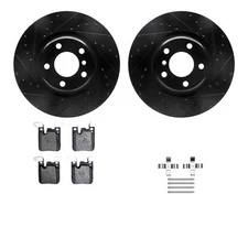 Dynamic Friction Company 8512-31587 Rotors Drilled & Slotted Black W/ 5000
