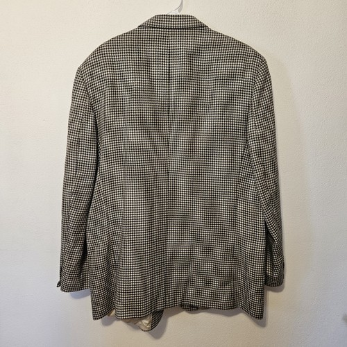 Blazer cappotto sportivo uomo lana pied de poule Oscar De La Renta• Vintage• Taglia 50 - Foto 5 di 6