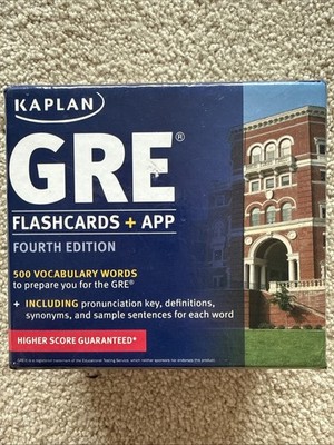 Kaplan Test Prep GRE  Vocabulary Kaplan 500 Flash Cards GRE Practice Study Set