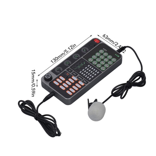 Voice Changer Live Sound Card Portable Voice Disguiser With BT DJ Controller CB - Afbeelding 12 van 22