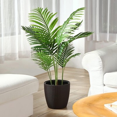 Künstliche Areca Palme 110 cm 10 Stämme Faux Tree Indoor Outdoor