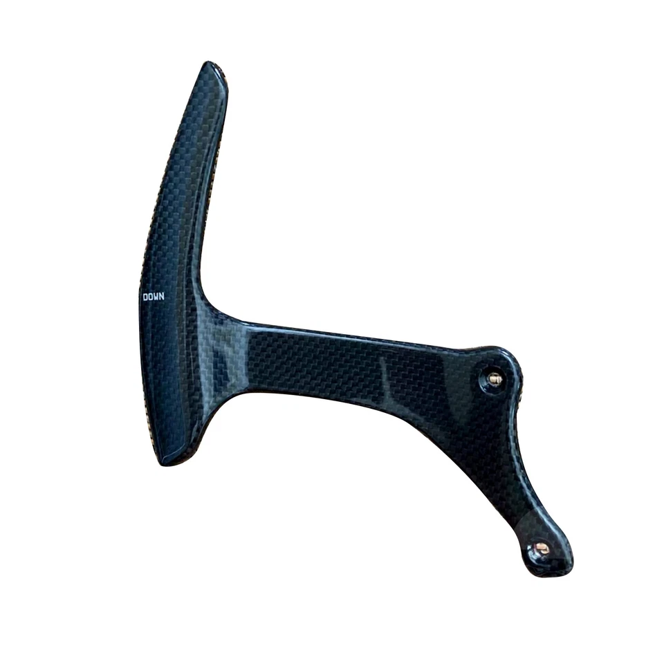 Levas de cambio de coche para Ferrari F12 Berlinetta 2013-2015 fibra de carbono seca negra Foto 3 de 4