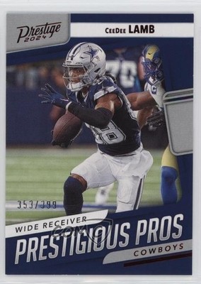 2024 Panini Prestige Prestigious Pros Xtra Points Red 353/399 CeeDee Lamb 1k0w
