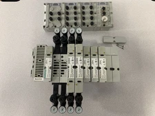Numatics Aventics Pneumatic Manifold Base 122B w/Valves and IO 240-235 240-213