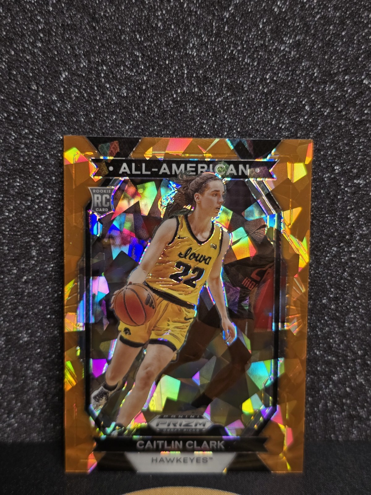 2024 Panini Prizm Draft Picks All-American Caitlin Clark #23 Orange Ice Prizm RC