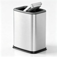 Slim Swing Lid Rustproof Stainless Steel Small Trash Can 2.1 Gallon