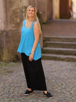 MAGNA - Lagenlook TOP / SHIRT A-Linie Gr 44 bis 58 - türkis