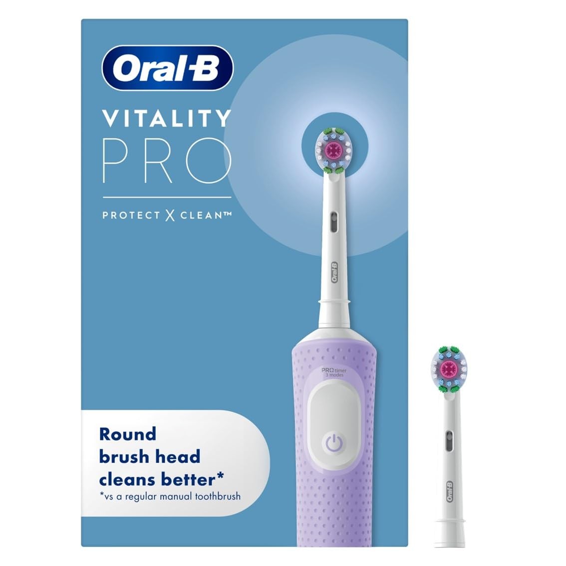 Oral B Oral-B Vitality Cross Action Electric Toothbrush, 310g in Clear - Image 14