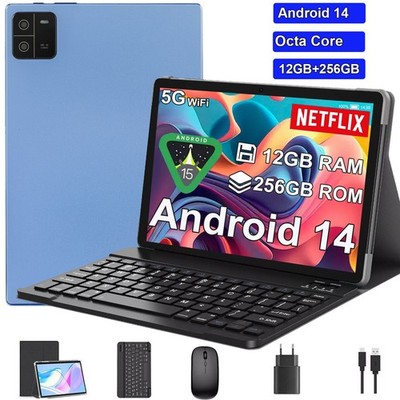 2025 HD 10'' Android 14 Tablet 12GB+256GB Octa-core 8000mAh 1920*1200 Tablet Pad