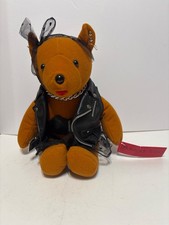 Vintage Eastern Accessories girl motorcycle toots plush bear NOS gift tag 10  