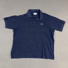 Lacoste Polo Shirt Mens 7 XXL Blue Classic Fit Short Sleeve Crocodile Cotton