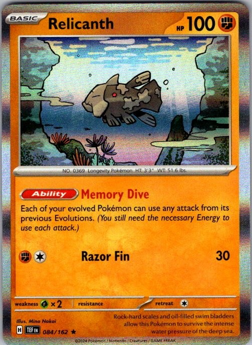 RELICANTH 84/162 TEMPORAL FORCES HOLO POKEMON