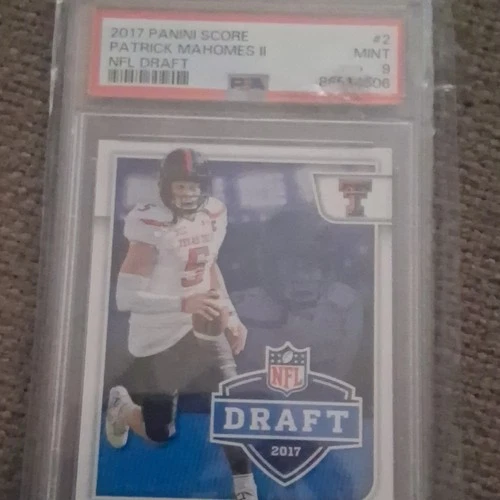 2017 Panini Score NFL Draft Rookie Patrick Mahomes II #2 PSA 9