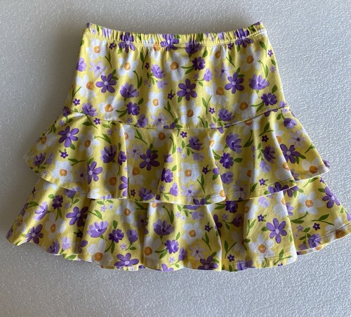 Gymboree DAFFODIL GARDEN Line Yellow Daffodil Violet Tiered Skort Girl’s Size 10 - Picture 7 of 9