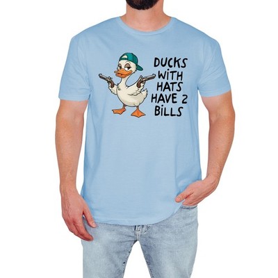 Lustige Ente Herren T-Shirt Enten mit Hüten haben 2 Scheine Tierliebhaber Geschenk