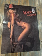 Vintage  Modelo Especial Beer  18” X 24" Poster Sexy Model Female Lady